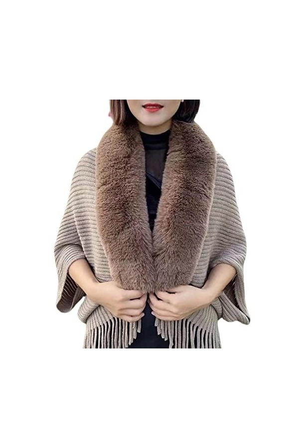 TOBILE Echarpe Femme Femmes De Châle Banquet De Châle Châle De Châle Thermique Écharpe Hivernale-Red