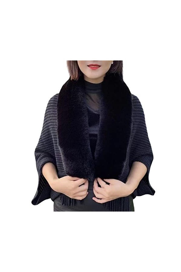 TOBILE Echarpe Femme Femmes De Châle Banquet De Châle Châle De Châle Thermique Écharpe Hivernale-Red