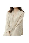 MOGSA Cardigan chandails femme printemps automne pull écharpe tricot cardigan châle garder au chaud vêtements femme châle mul