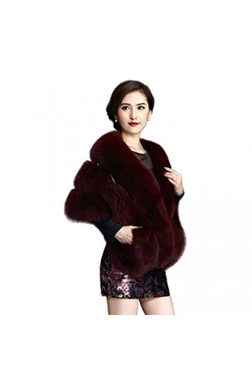 Proumhang Châle de Luxe en Fausse Fourrure pour Femme,Etole pour Demoiselles dhonneur,Châle pour Soirée de Mariage en Hiver,