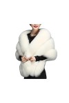 Proumhang Châle de Luxe en Fausse Fourrure pour Femme,Etole pour Demoiselles dhonneur,Châle pour Soirée de Mariage en Hiver,