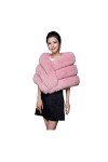 Proumhang Châle de Luxe en Fausse Fourrure pour Femme,Etole pour Demoiselles dhonneur,Châle pour Soirée de Mariage en Hiver,