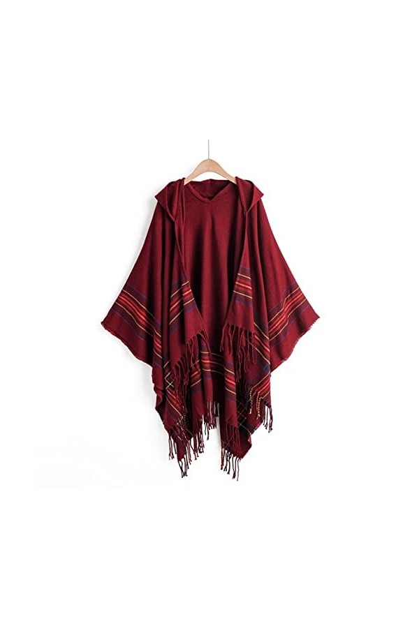 RILOOP Cape châle chaude, épaisse et longue, automne et hiver, à lextérieur de la cape écharpe couleur : 3, taille : 130 x 