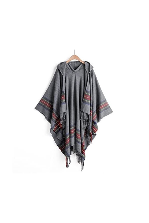 RILOOP Cape châle chaude, épaisse et longue, automne et hiver, à lextérieur de la cape écharpe couleur : 3, taille : 130 x 