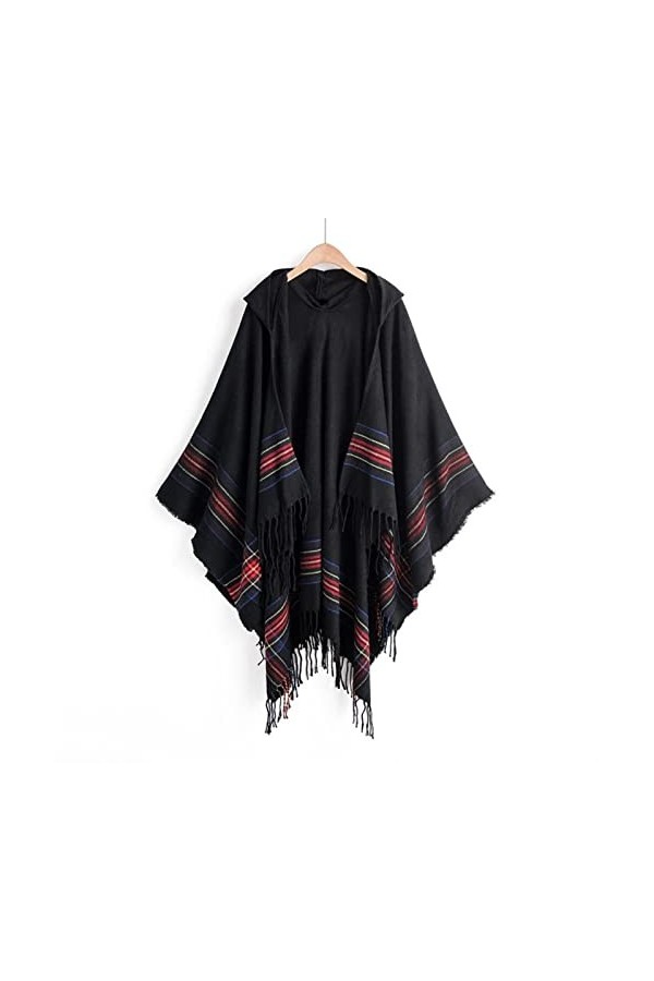 RILOOP Cape châle chaude, épaisse et longue, automne et hiver, à lextérieur de la cape écharpe couleur : 3, taille : 130 x 