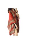 ZZZYW Écharpe Dames châle Poncho Écharpe châle Châle de Plage Bikini Couverture Douce et Confortable Color : Red, Taille : O