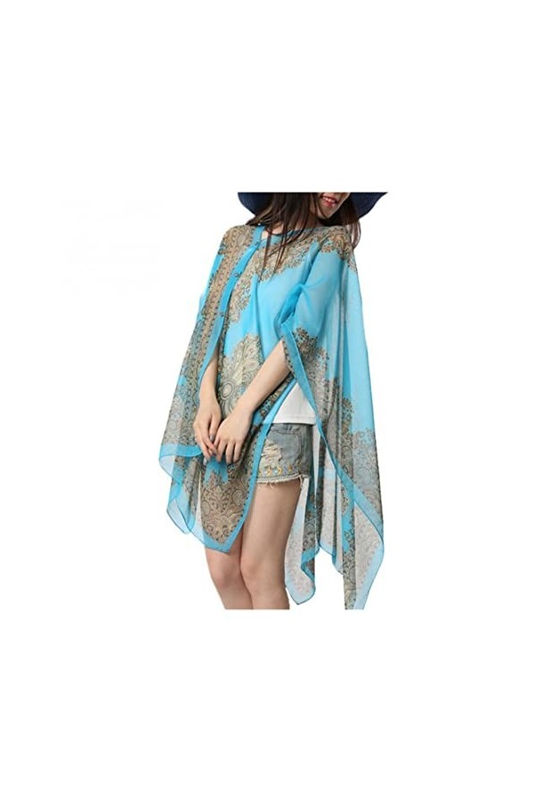 ZZZYW Écharpe Dames châle Poncho Écharpe châle Châle de Plage Bikini Couverture Douce et Confortable Color : Red, Taille : O