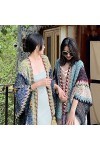 LUCBEI châle vintage style ethnique châle couverture chaude cape de voyage grand châle cadeau pour petite amie châle envelopp