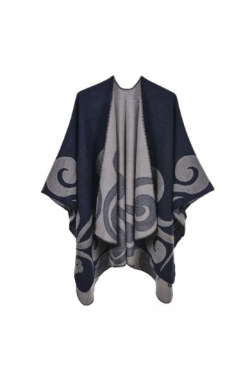Ponchos En Tricot Épais, Cape En Tricot Ample Pour Femmes, Châle En Cachemire, Écharpe Imprimée, Poncho En Tricot, Pull Épais
