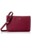 Calvin Klein Femme Ck Must Ew Dbl Compartment Xbody Handbag, Bordeaux, M