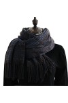Echarpe Chale Automne Femme Écharpe Imitation Cachemire Écharpes Tassel Hiver Femelle Chaud Foulard À Carreaux Écharpe Châle 