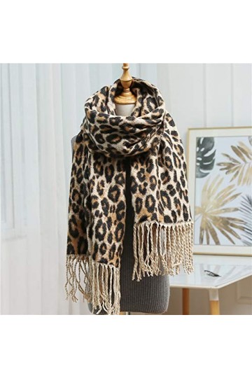 SISWIM Écharpe Chale Femme Hiver épaisseur écharpe Femmes Couverture Couverture Tassel Dame châles et Enveloppement Animal lé