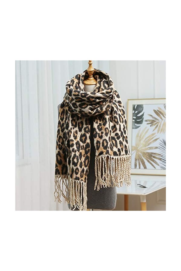 SISWIM Écharpe Chale Femme Hiver épaisseur écharpe Femmes Couverture Couverture Tassel Dame châles et Enveloppement Animal lé