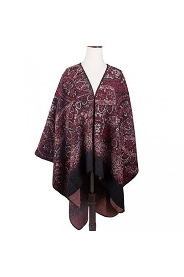 KUXUAN Poncho Châle Femme, Poncho Funky pour Femmes, châles, enveloppes, Pulls, Manteaux, Cadeaux de Noël et danniversaire p