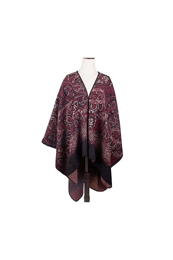 KUXUAN Poncho Châle Femme, Poncho Funky pour Femmes, châles, enveloppes, Pulls, Manteaux, Cadeaux de Noël et danniversaire p