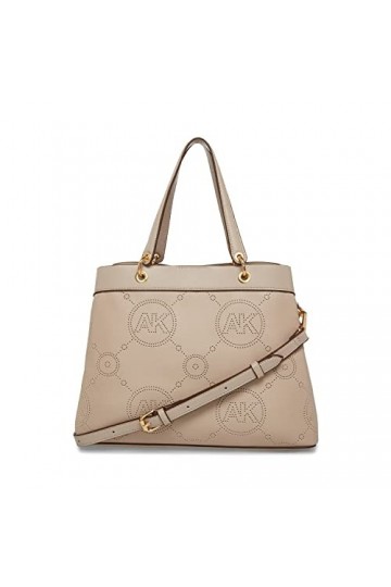 Anne Klein Perf Ring Logo Sacoche, Cartable Femme, Argile/Argile/Montagne lointaine, Taille Unique