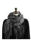 Écharpe Etole Foulard Echarpe Femme Écharpe Imitation Cachemire Écharpes Tassel Hiver Femelle Chaud Foulard À Carreaux Écharp