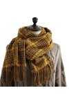 Écharpe Etole Foulard Echarpe Femme Écharpe Imitation Cachemire Écharpes Tassel Hiver Femelle Chaud Foulard À Carreaux Écharp