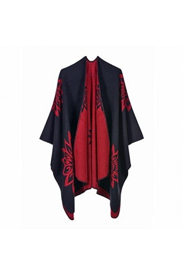 ZISTRCBAO Poncho Bohème pour Femme – Cape en Tricot Irrégulier dhiver, Châle Chaud en Cachemire, Cardigan Surdimensionné Env