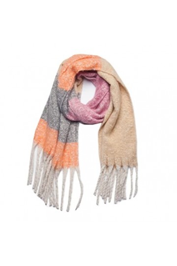 NEHHDC Foulard Écharpe Écharpe Chaude Dhiver Femmes Écharpes Châle Femme Enveloppes Géométriques Foulards Châle Etole Color