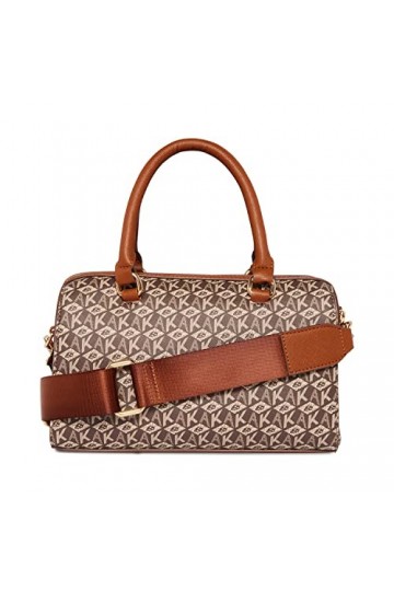 Anne Klein Mini sacoche AK Cube avec logo Crème/marron, Crème/marron, Taille unique