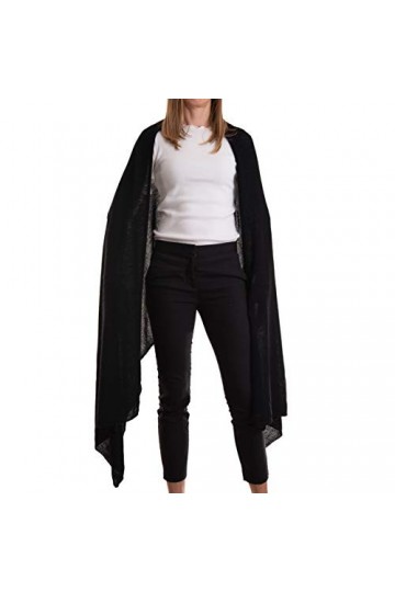 Étole mixte cachemire femme fabriquée en Italie laine mérinos cachemire noir beige blanc écharpe écharpe homme châle chaud ta