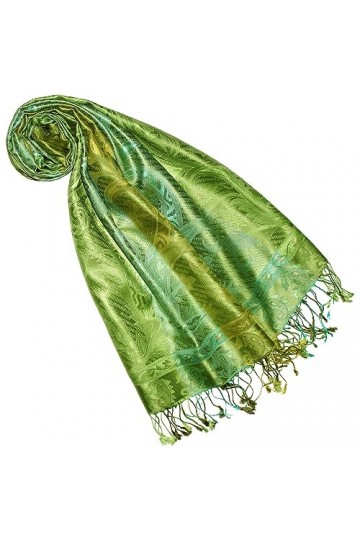 LORENZO CANA Pashmina pour la femme - écharpe de 100% soie avec les mesures de 70 x 190 cm - fait à la main – souple élégant 