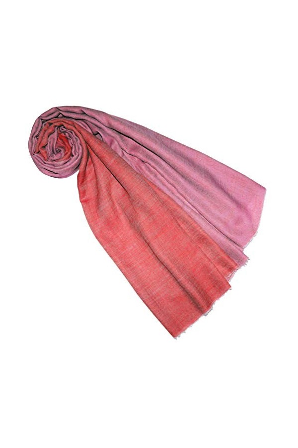 Lorenzo Cana Écharpe réversible tissée bicolore pour femme 100 % cachemire, étole, châle, foulard, pashmina, Noir/vert, Taill