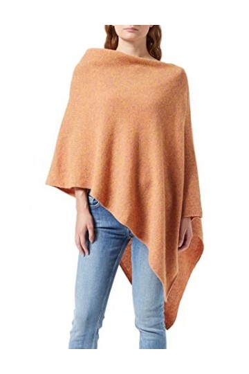 United Colors of Benetton Femme CAPE, Laine, 96t Orange, Taille unique