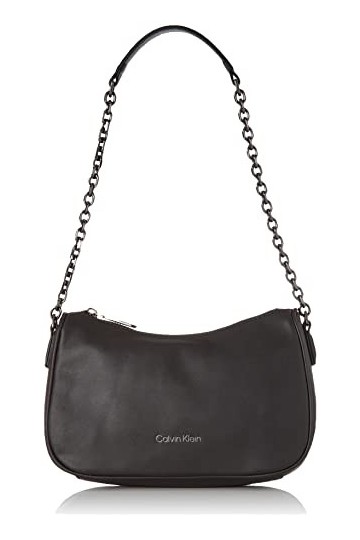 Calvin Klein Sac Besace Femme Sac Re-Lock Dbl Shoulder Bag Petit Modèle, Noir Ck Black , Taille Standard