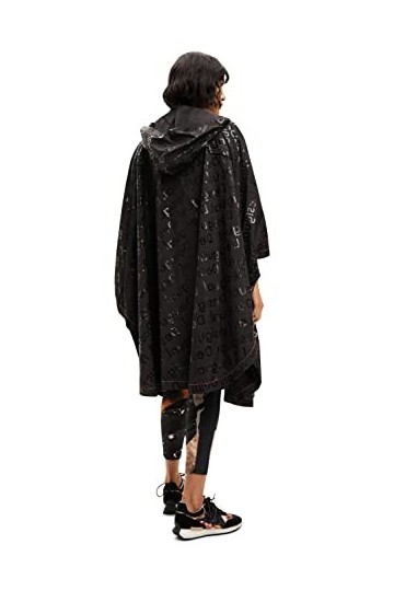 Desigual Poncho_colorama Colima 2000 Noir, Taille Unique Femme