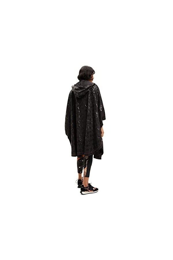 Desigual Poncho_colorama Colima 2000 Noir, Taille Unique Femme