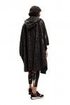 Desigual Poncho_colorama Colima 2000 Noir, Taille Unique Femme
