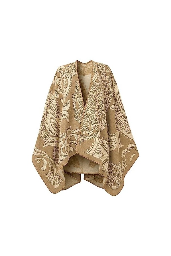 Joe Browns Écharpe dhiver à Motif Cachemire Temps Froid, Beige Tendre, Taille Unique Femme