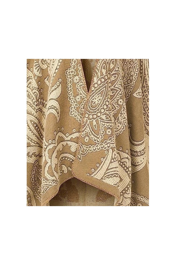 Joe Browns Écharpe dhiver à Motif Cachemire Temps Froid, Beige Tendre, Taille Unique Femme