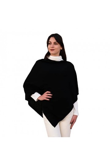creazioni unique Poncho Cape pour femme dhiver - Poncho femme chaud mélangé cachemire laine et viscose avec essence de fleur