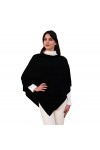 creazioni unique Poncho Cape pour femme dhiver - Poncho femme chaud mélangé cachemire laine et viscose avec essence de fleur