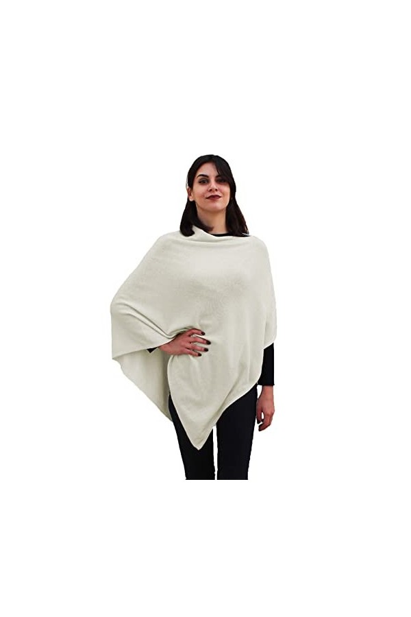 creazioni unique Poncho Cape pour femme dhiver - Poncho femme chaud mélangé cachemire laine et viscose avec essence de fleur