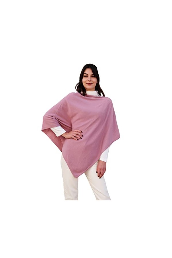 creazioni unique Poncho Cape pour femme dhiver - Poncho femme chaud mélangé cachemire laine et viscose avec essence de fleur