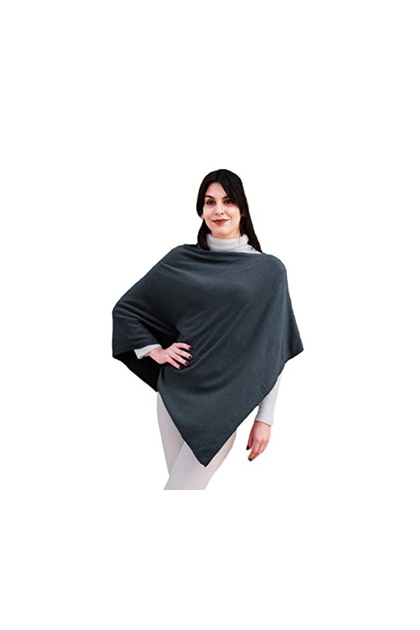 creazioni unique Poncho Cape pour femme dhiver - Poncho femme chaud mélangé cachemire laine et viscose avec essence de fleur