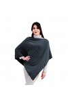 creazioni unique Poncho Cape pour femme dhiver - Poncho femme chaud mélangé cachemire laine et viscose avec essence de fleur