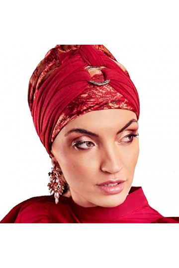 Boho Spirit Ensemble Turban imprimé Beau et Confortable de la Marque Danish, Multicolore, Taille Unique Femme