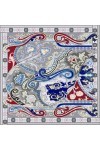 LORENZO CANA Foulard pour la femme – écharpe à la mode de 100% soie pour le printemps et l´été avec les mesures de 110 x 110 