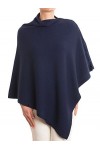 DALLE PIANE CASHMERE - Poncho avec boutons en cachemire mélange - Femme, Couleur: Bleu, Taille unique
