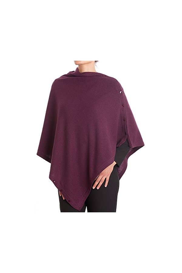 DALLE PIANE CASHMERE - Poncho avec boutons en cachemire mélange - Femme, Couleur: Bleu, Taille unique