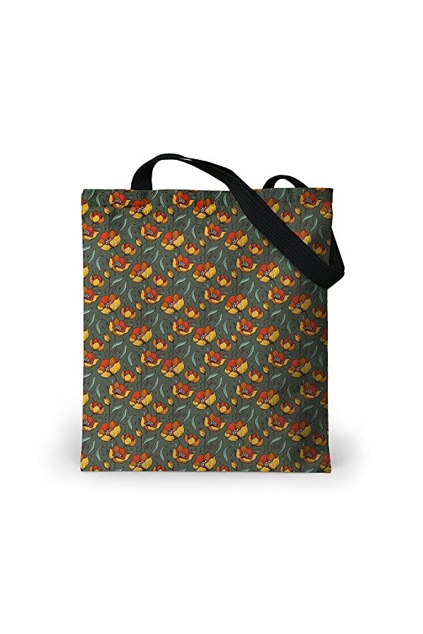 Loxato Tote Bag Aesthetic - Sac Cabas Femmes Grand Format 37x42cm - Sac Fourre Tout Femme - Sac Tissu Oxford Imperméable - Sa