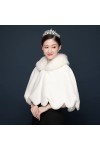 Châle en fausse fourrure pour mariée ou demoiselle dhonneur, blanc, taille unique