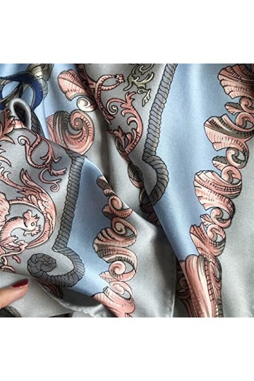 LUCBEI Châle élégant et beau foulard en soie pour femme porter châles au printemps et en automne de haute qualité et à la mod