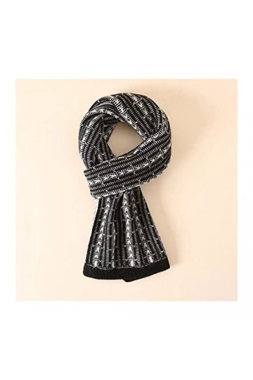 châle Écharpe en laine exquise Écharpe rectangulaire épaissie et chaude avec châle for le bureau, la fête et lusage quotidie