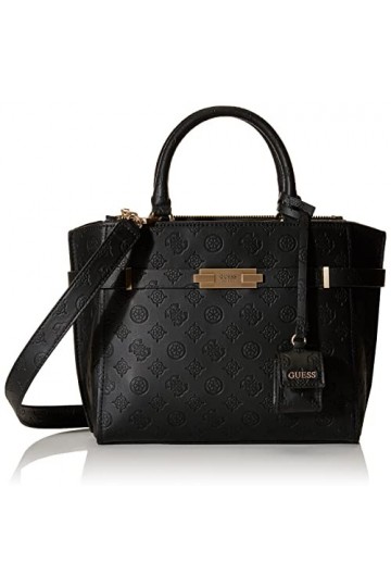 Guess, Bea Society Sac à bandoulière Femme, Noir, Taille unique